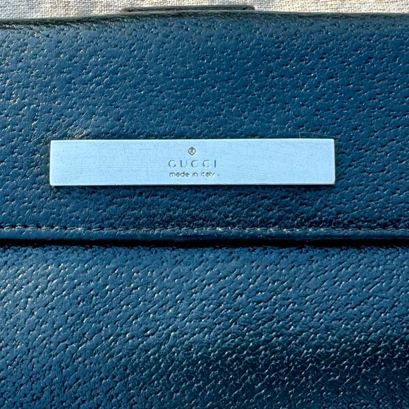 Gucci Handbags - GUCCI Authentic SALE! EUC Black Long Wallet Gucci Nameplate Vintage